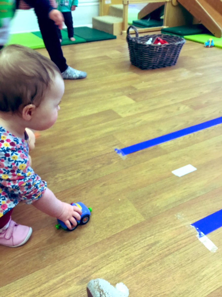 snapgrosvenor's tweet photo. Babies have been racing their cars down the track, pushing them along the road lines. #brumbrum #understandingtheworld #focusactivity #cars #babyfun https://t.co/QwNhtpvAxq