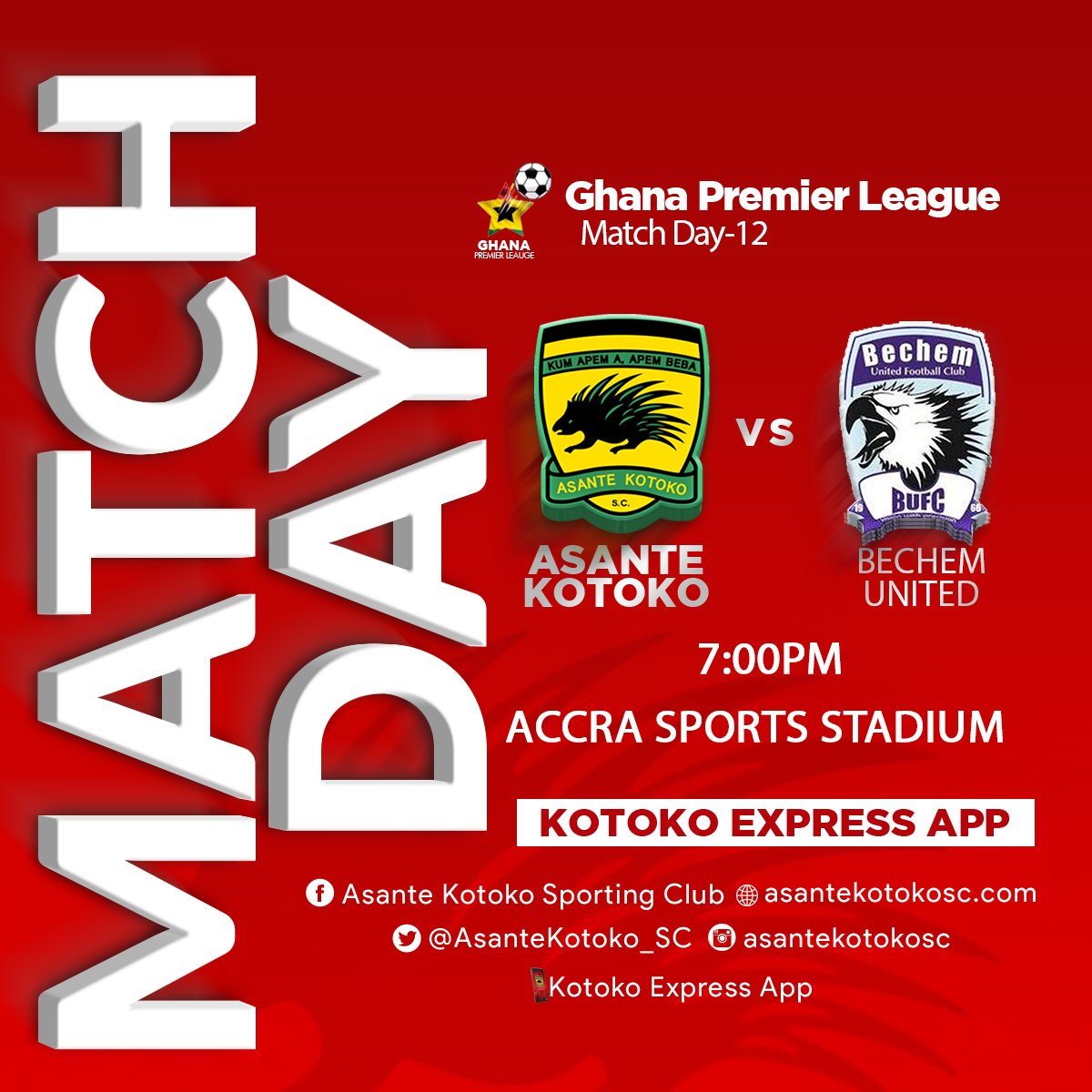 AsanteKotoko_SC's tweet photo. RATES;

Popular Stand/Centre Line: GHc 10.00

VIP Lower: GHc 20.00

VIP Upper: GHc 30.00 

VVIP:  GHc 50.00

#AKSC #KOTBEC https://t.co/vud2Ki9I2R
