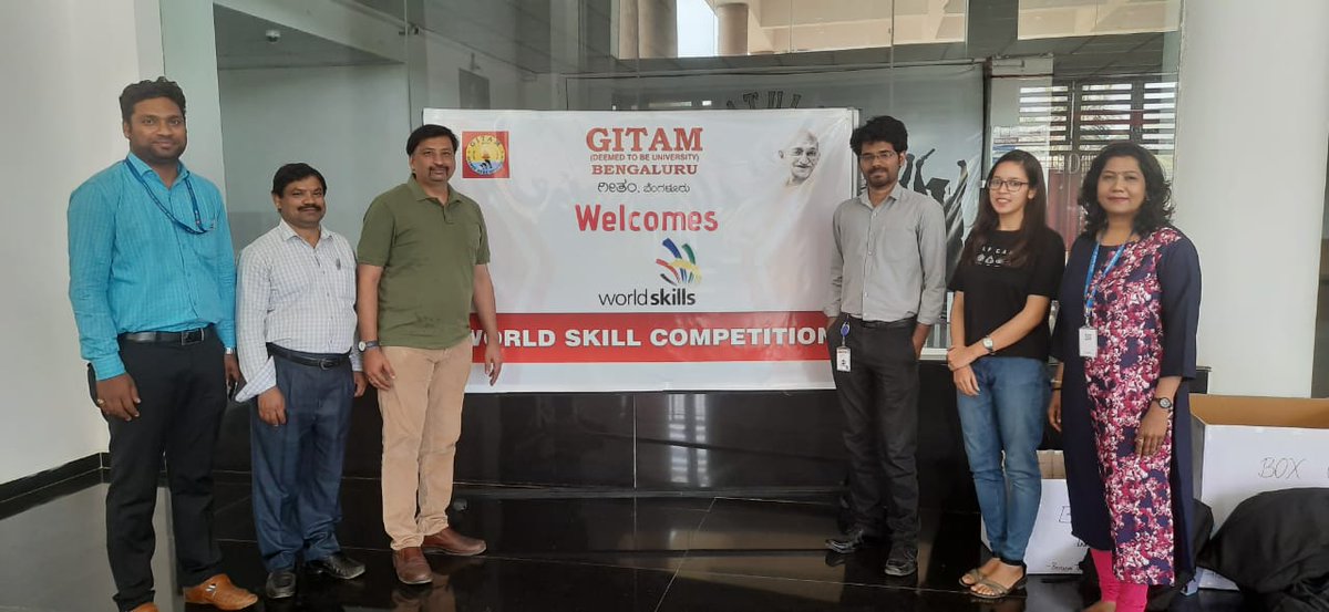 GBplacements's tweet photo. "World Skills brings together young people, industry, government, education, and institutions, to promote the benefits of and need for skilled trade professionals.
"World Skill Competition" 2020@GITAMBengaluru
#gitamblrstudents
#28feb2020 https://t.co/8TbWV84x8E
