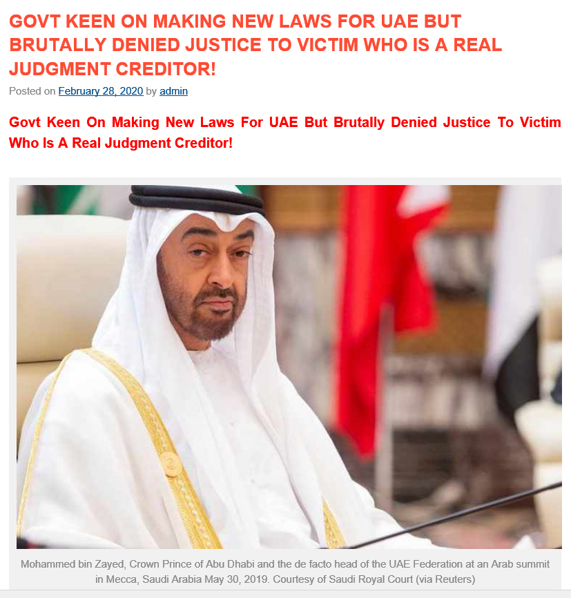 RewardJustice's tweet photo. GOVT KEEN ON MAKING NEW LAWS FOR UAE BUT BRUTALLY DENIED JUSTICE TO VICTIM WHO IS A REAL JUDGMENT CREDITOR!

https://t.co/IhqQxjd7Cu

@MEAIndia @IndianDiplomacy @IndianExpress @Firstpost @RadhaStirling @DubaiPoliceHQ @Sagarikaghose] https://t.co/aVWU7U1gyv