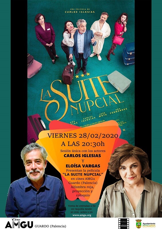 🗓️🎬 Cine: "La Suite Nupcial", esta tarde a las 20:30h en el Auditorio de Guardo.

🔸 Los actores Carlos Iglesias y Eloísa Vargas estarán presentes en la sala.

amgu.org

#AgendaProvincialPalencia #Guardo

👉ℹ️ ow.ly/ed9T50yyh4P