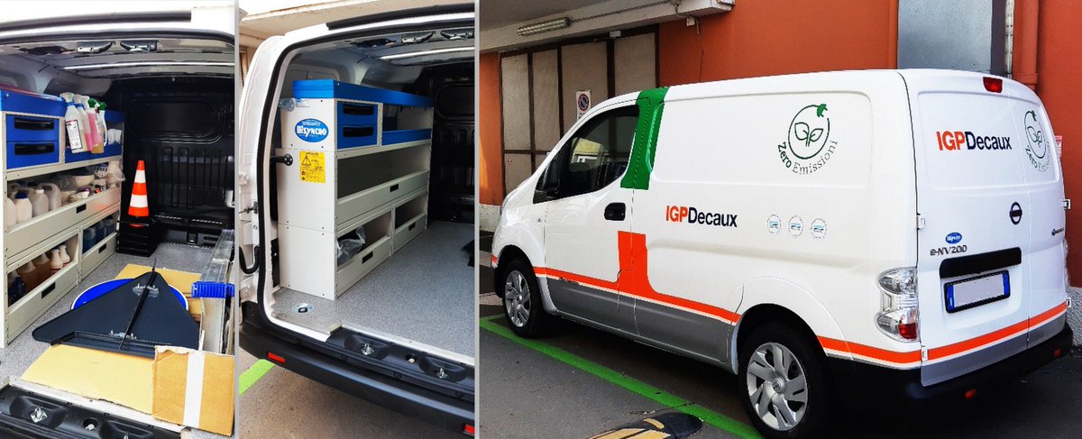 IGPDecaux's tweet photo. Da oggi inizia a circolare il primo mezzo elettrico IGPDecaux nella città di Milano, adibito all’attività di pulizia e manutenzione bagni.
#IGPDecaux #green #emobility https://t.co/kQp1r1Chpz