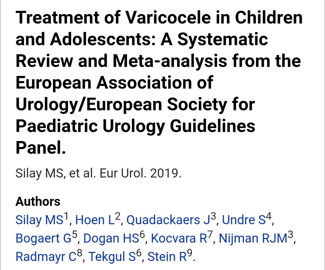 radmayr's tweet photo. Use lymphatic sparing varicocelectomy to prevent hydrocele formation and testicular hypertrophy. #peduro #eauguidelines panel published systematic review on treatment of #varicocele in children and adolescents in @EUplatinum 
@Uroweb  #kinderurologie . https://t.co/s0Jd0t5Koh c https://t.co/TQXx8EWshO