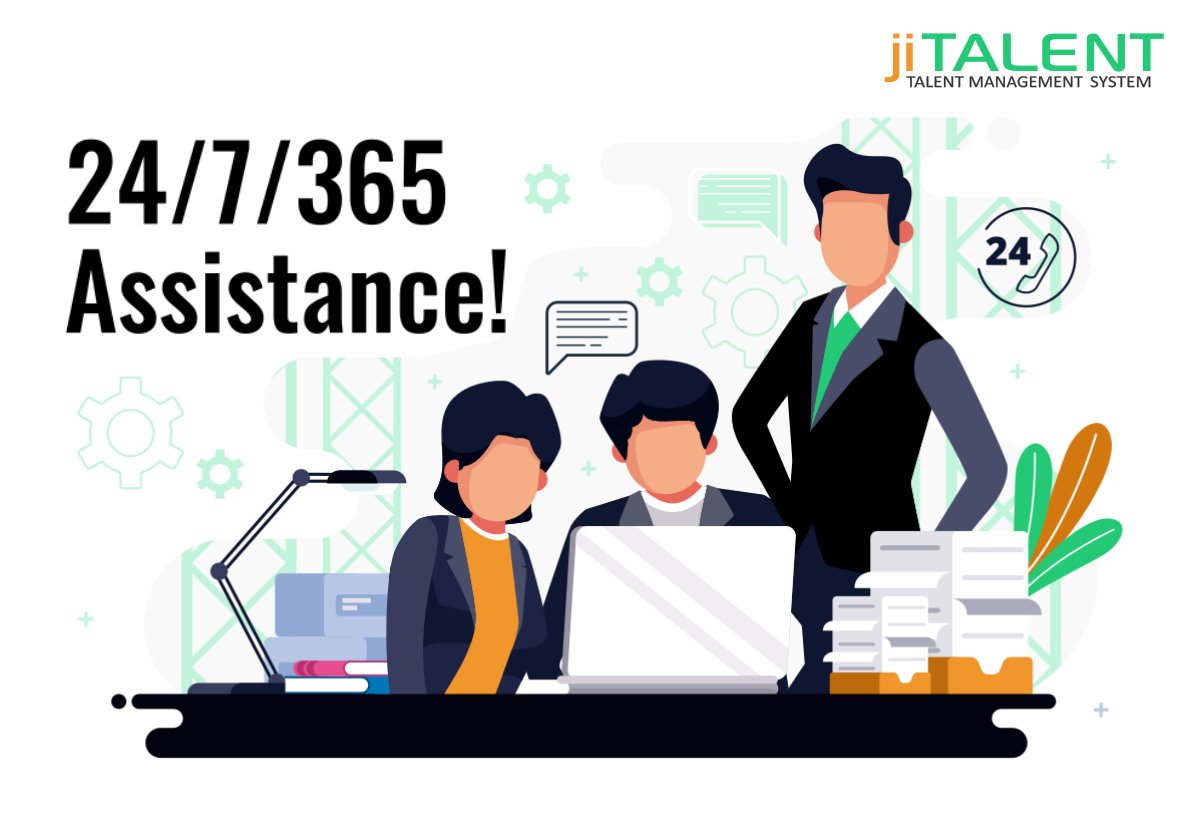 jiTalent's tweet photo. What if the HR head is not present on the day when candidates are calling for queries? Install #jiTalent in your organization and get the 24/7/365 assistance. This advanced #talentmanagementsoftware is irrespective of holidays and working-leaves. 
#schedulingprocess #Recruitment https://t.co/aJr8OSxtO9