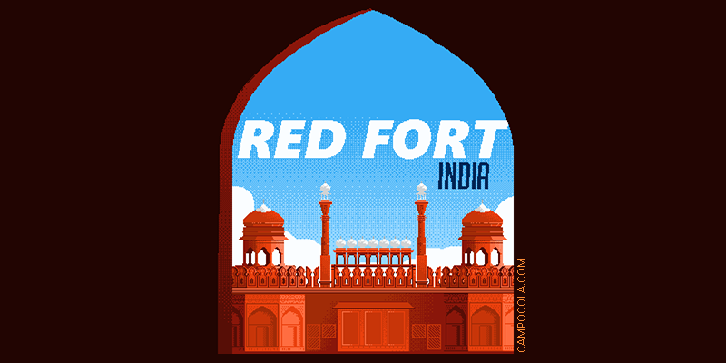 CampoCola's tweet photo. Red Fort, India! Finally got to finish this one. Made with ♥️ in Aseprite #travel #india #redfort #fortress @Pixel_Dailies  @aseprite  #pixelart #pixelanimation #art https://t.co/dAumHqczpG