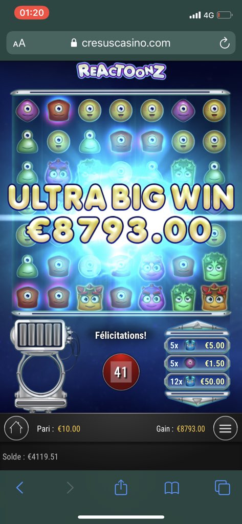 Math_rack's tweet photo. Un Run assez spectaculaire, un vulgaire dépôt de 100€ qui m’a emmené à 12.500€ de retrait.
(de 8€ a 12.500€ en 1h20.)
PS: Pas mal de prise de risque sur les mises
Merci @LeBidule_ &amp; @Lucky7Bonus https://t.co/vBItBxuUCk