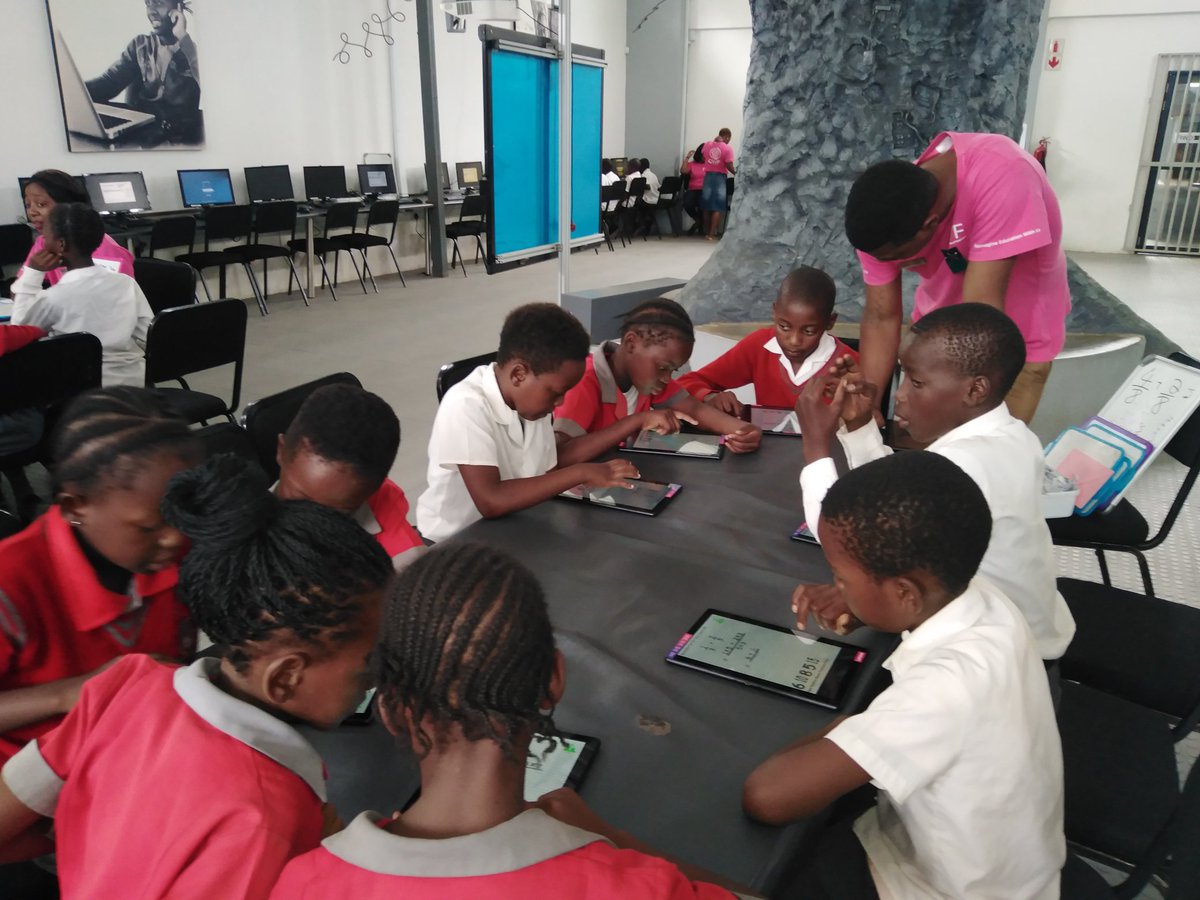 navymaile56's tweet photo. #OpenLearningAcademy #ReimagineEducation #WonderfiledLearning fractions lesson taking  place in the barn with the Ntshuxeko learner's. @GwfOnline    @HazyviewDLC https://t.co/DuwCLpgHon
