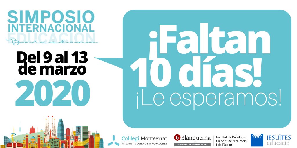 Educacion_2020's tweet photo. ¿Todavía no se ha inscrito en el #SimposiumBcnEdu?
👉¡Hasta el 2 de marzo tiene tiempo!
 
+Info: https://t.co/KuaCZ9wGs5

#IVEdición: 𝐋𝐀 𝐄𝐕𝐀𝐋𝐔𝐀𝐂𝐈𝐎́𝐍 𝐃𝐄𝐋 𝐘 𝐏𝐀𝐑𝐀 𝐄𝐋 𝐂𝐀𝐌𝐁𝐈𝐎

@colemontse @BlanquernaFPCEE @JesuitesEdu #TransformaciónEducativa https://t.co/65r33pCsvF
