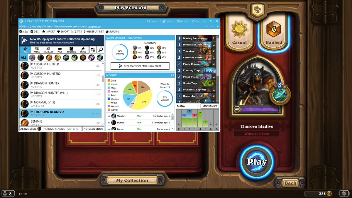 Blizzconjan's tweet photo. Currently i have rank 6 on Asia with this amazing hunter.I hit the legend something like 6 days ago and went to top 50 with rogue and then had with this hunter 30-13 score in top 50 .Here is the code:AAECAR8ExwOHBK8Eh7ADDeEElwjv8QKKrQOLrQP5rgP7rwP8rwP+rwP/sAOHsQO6tgOvtwMA https://t.co/FXSt0l6mcc