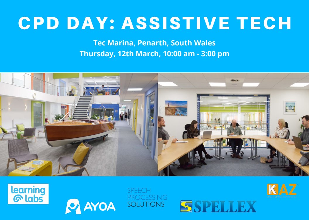 Join us for our first ever CPD Day. 🎉 Discover the best in assistive tech & speak to experts in the field to discuss real life challenges & uncover solutions. 

(Plus, there's free pizza on us 🍕)

Book on for FREE here! ow.ly/z6Yu50yu4Zm 

#assistivetech #dyslexia #cpdday