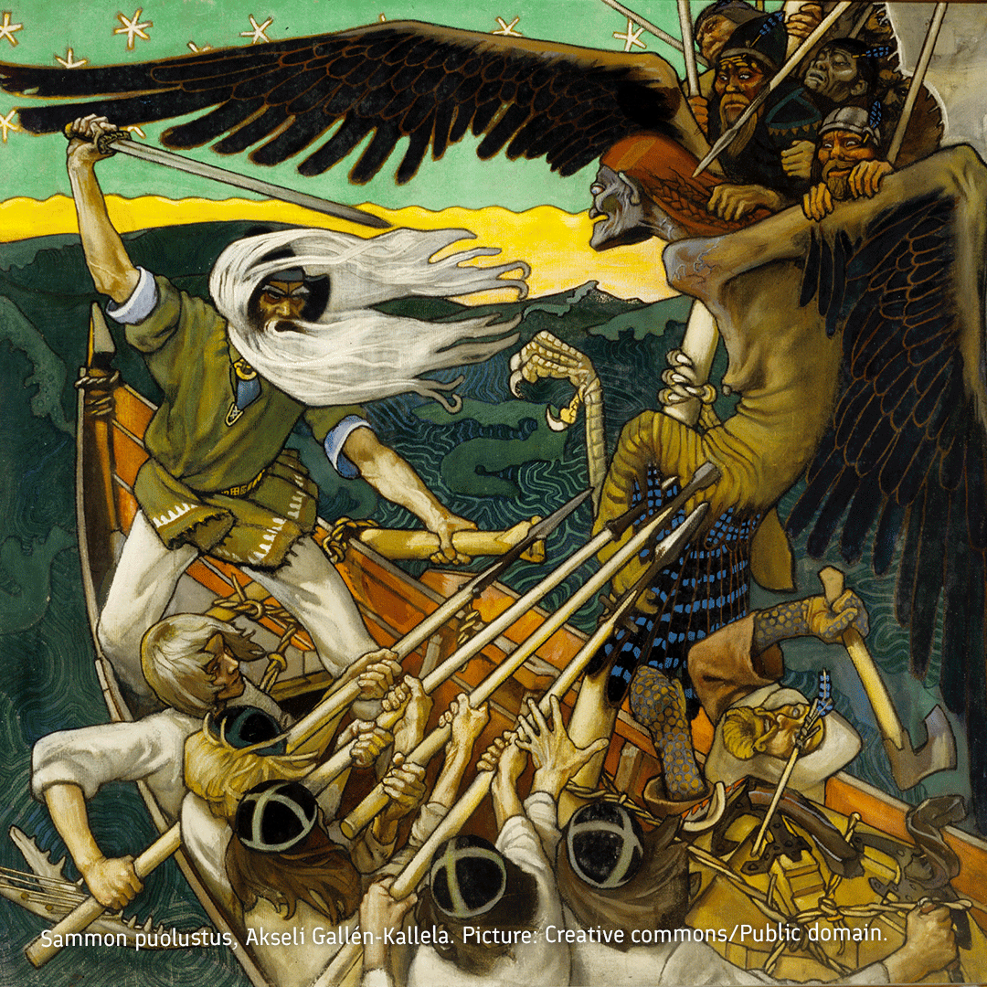 thisisFINLAND's tweet photo. #Kalevala, the #Finnish national epic is a deep-dive into Finnish and #Karelian oral folklore and #mythology. Throughout its history, the epic has been an endless source of inspiration for artists. Today we celebrate Kalevala Day, also known as Finnish Culture Day! ❤️ https://t.co/PmFlNg57VO