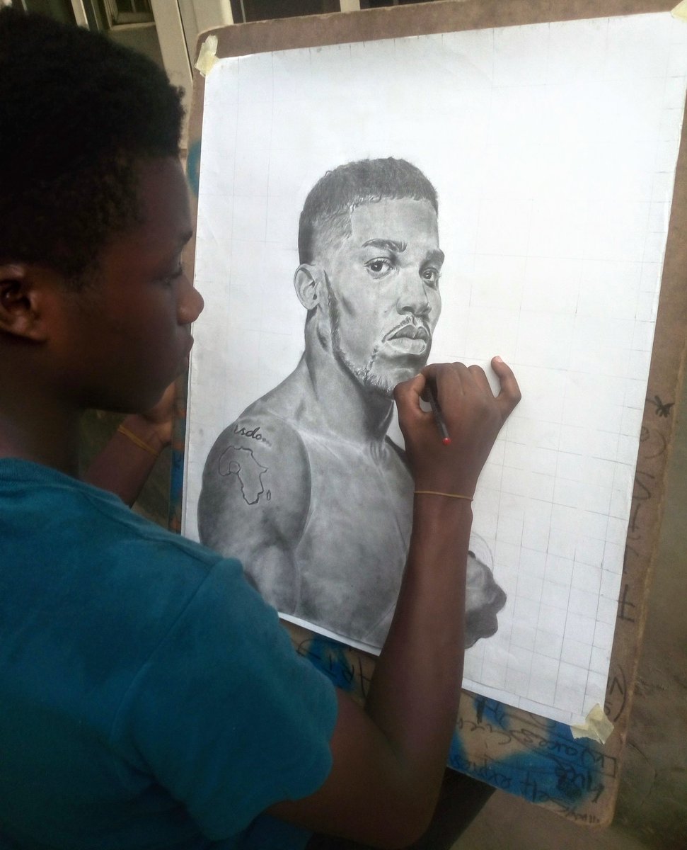 Hello, my name is Anthony Omaenikun            from 🇳🇬 here is my hyperrealism drawing of @anthonyfjoshua  here is what I do to support my hustle as an artist. Please kindly RT till @anthonyfjoshua get to see it 🙏🏽 

#WeAreNigeriaCreatives #drawingwhileblack