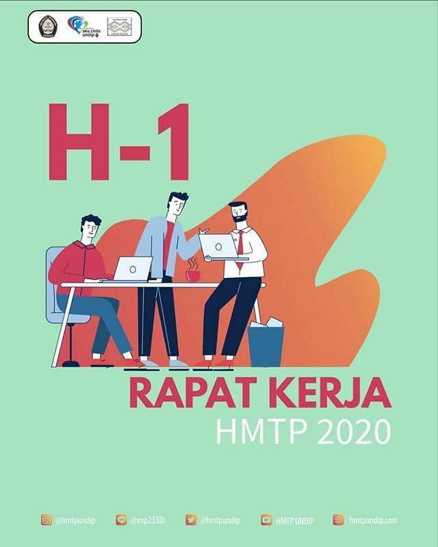 [H-1 RAPAT KERJA HMTP UNDIP 2020]
•
Halo, Cah Plano!
•
Setelah Kongres berlalu, saatnya melanjutkan Rapat Kerja HMTP Undip 2020
•
Ayo kita sukseskan bersama Rapat Kerja HMTP Undip 2020 dengan hadir pada :
Tanggal: 29 Februari 2020
Tempat : Ruang Semi… ift.tt/2wcXQa2