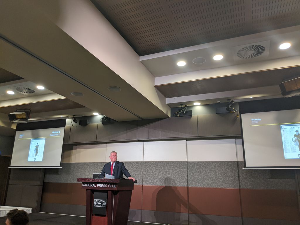 IFRSecurity's tweet photo. The competition is fierce at the Institute's National Security Trivia Night at .@PressClubAust with @CEO_IFRS overseeing proceedings https://t.co/fn6ArkDVuV