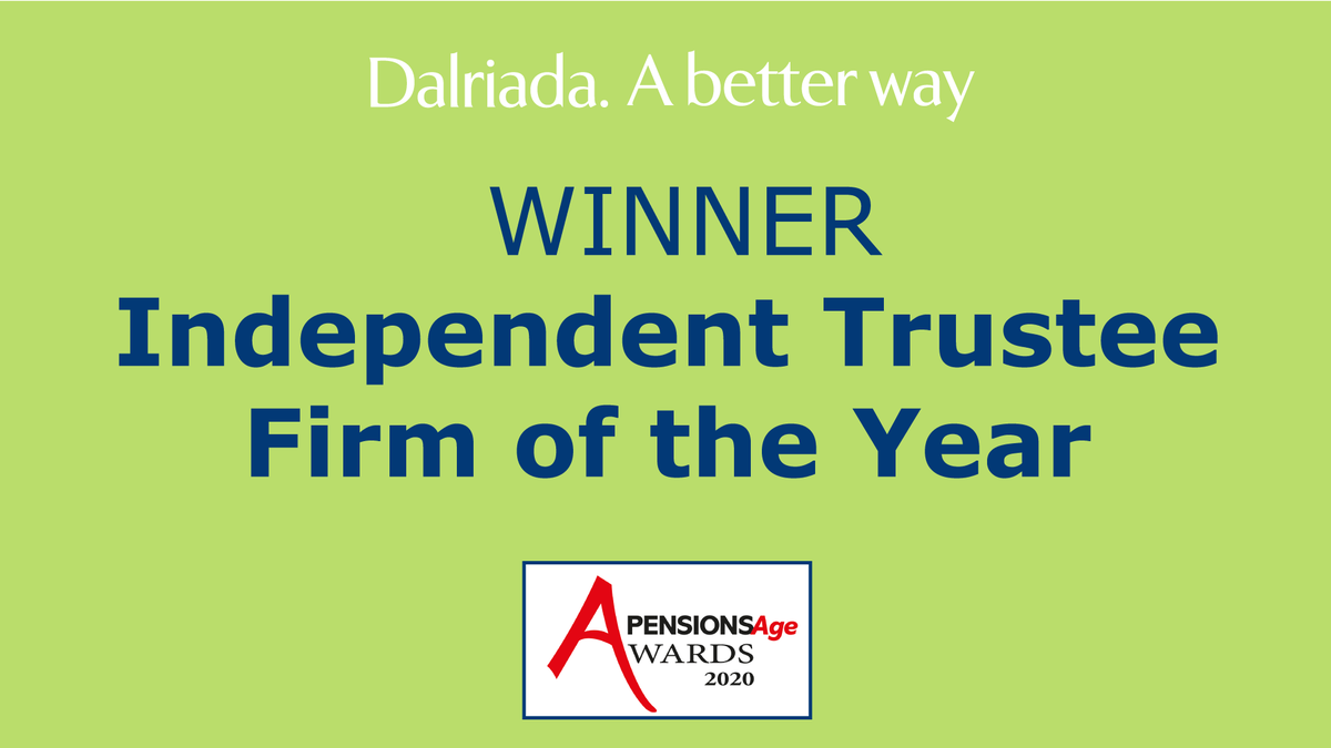 We won 🎉! Delighted to pick up Independent Trustee Firm of the Year at the #PensionsAgeAwards last night. It's a real testament to all the hard work and effort everyone has put in over the past year!