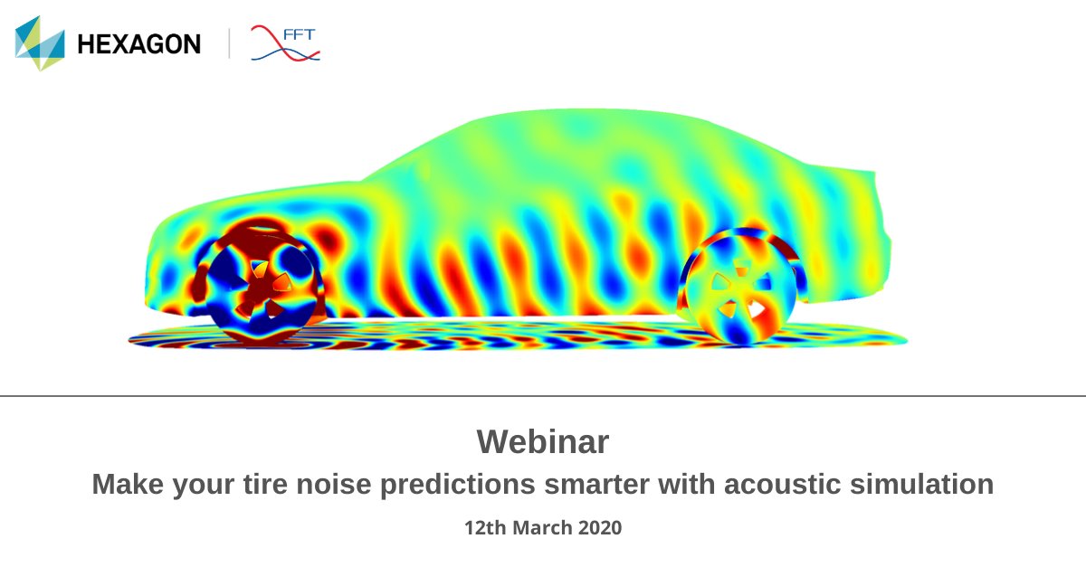 FFT_Actran's tweet photo. Don’t forget to register for our free webinar on 12th March to learn more about Actran solutions for tire noise management 
Register here: https://t.co/rp09vrYH39 #Actran #acoustics #tirenoise #FreeFieldTechnologies #hexagonmi 
#makeitsmarter https://t.co/5GnRkiSxfN