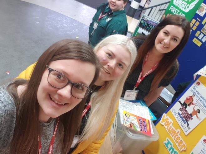 Here we are at <a href="/RunshawCollege/">Runshaw College</a> Volunteer Fair! I think our stand looks amazing! <a href="/Sister_Nic/">Nic Entwistle</a> <a href="/TanyaJMarlow/">Tanya 🦖</a>  @gemmaxwilson_