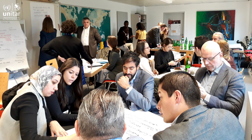 UNITAR's tweet photo. The revision of #IDDRS is a great opportunity to update #DDR #training making it more human-centred. At the Experts Meeting in Bonn, UNITAR facilitated the session on the best ways to correctly identify target audiences and to find the most appropriate training solution for them. https://t.co/j0iExQLfJn
