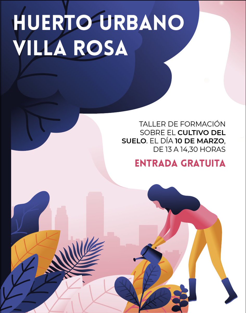 aavv_villarosa's tweet photo. El día 10 de marzo, de 13:00 a 14:30 horas para los amantes de la horticultura tendrá lugar un interesante curso de cómo preparar el suelo antes de cultivarlo. La entrada es gratuita.
https://t.co/YK91efRfuy https://t.co/1SGZZffBOM