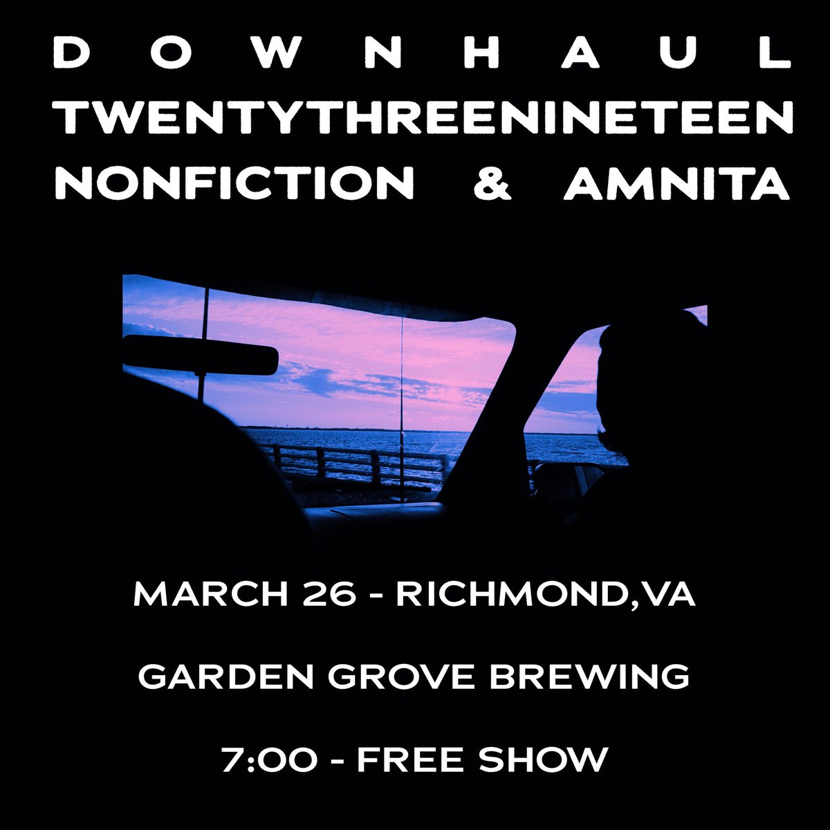 DownhaulBand's tweet photo. First hometown show since December is next month with the @plasticmasses crew. 

Come out to Garden Grove and show some love for our Philly friends https://t.co/fFxyeIAp6g
