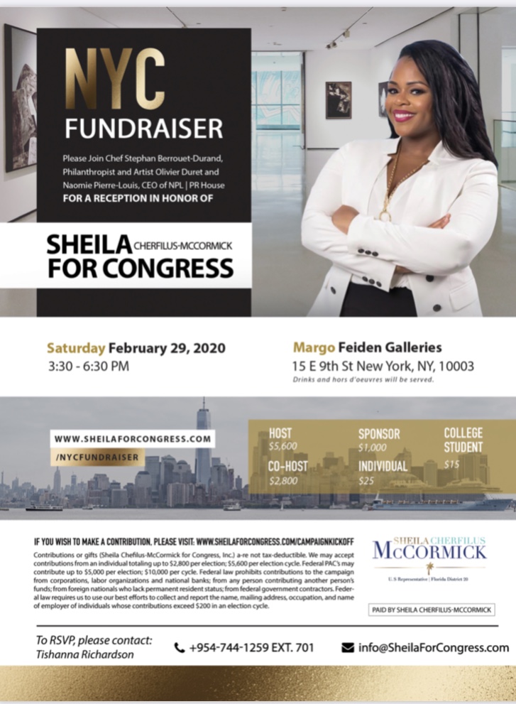 Sheila4Congress's tweet photo. I cannot wait to meet and speak to you all please purchase your tickets by clicking the link. https://t.co/YFzRqed2li #SheilaCherfilusMcCormick #FL20 #TimeForChange  #Sayfie https://t.co/d5jOHe2ssP