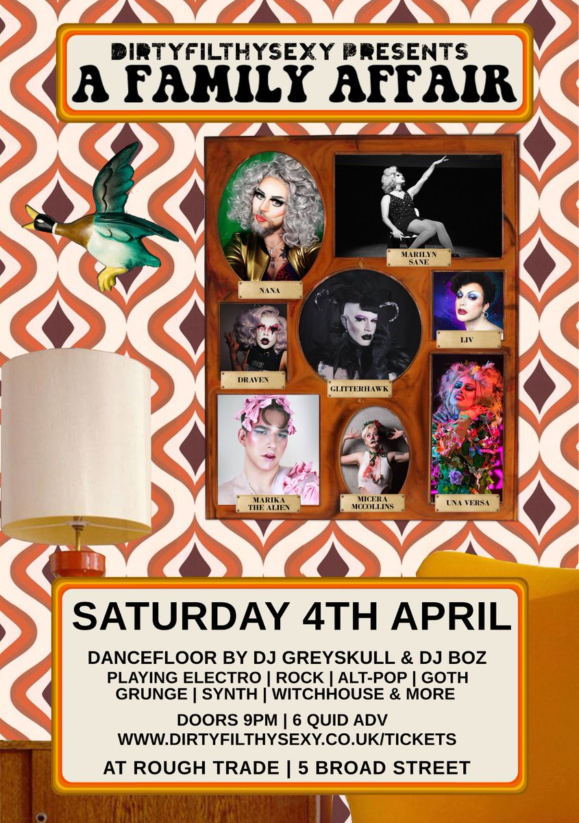 It's a family affair... cheaper advance tickets available from our website dirtyfilthysexy.co.uk/tickets