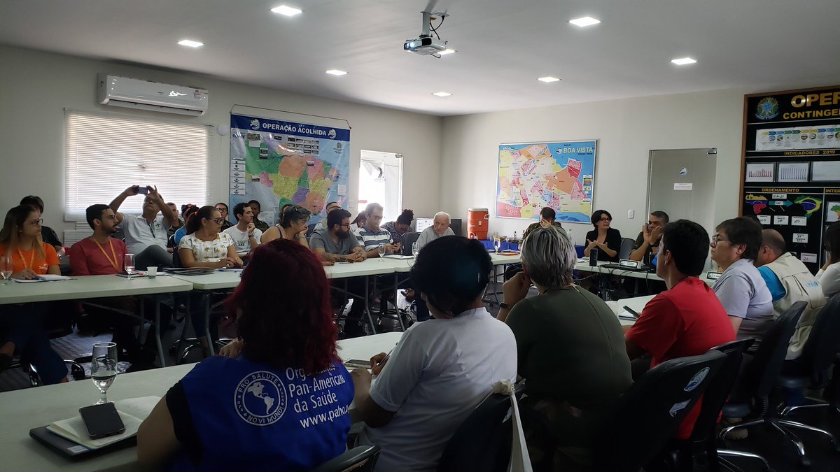 visaomundialbr's tweet photo. O projeto de #empregabilidade e #empreendedorismo para refugiados e migrantes venezuelanos, desenvolvido pela @visaomundialbr e @StatePRM com apoio da @WorldVisionUSA, está sendo representado no encontro dessa manhã na base da @OpAcolhida. #VMBEmergência #HEA #Hopewithoutborders https://t.co/fY0AGZDcXY