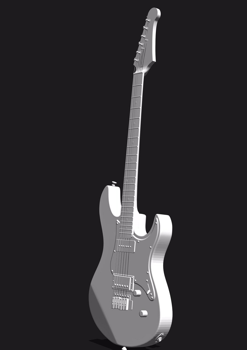 greyscale monochrome instrument no humans guitar black background simple background  illustration images