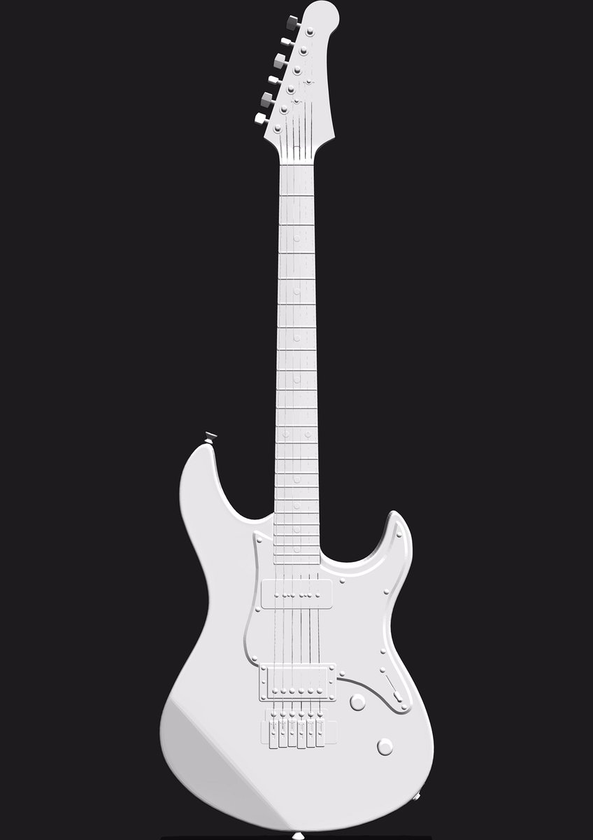 greyscale monochrome instrument no humans guitar black background simple background  illustration images