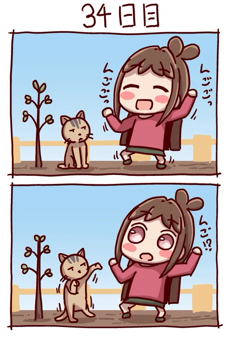 #100日後にりんごが実るあかりちゃん
34日目 