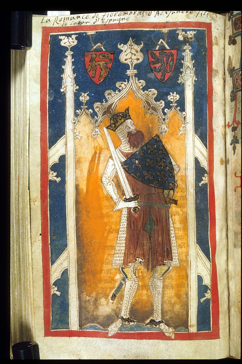 So this is almost certainly not historically true. It seems to have come from a 10th-century Latin saint's life of St. Gilles, that claimed that the saint absolved Charlemagne of a nameless, terrible sin. Well, later authors tried to guess.(BL, MS Egerton 3028, f. 83v)