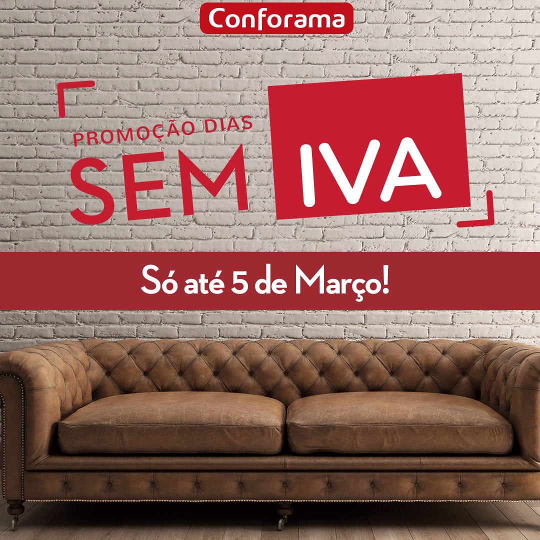 Confo_PT's tweet photo. SEM IVA, gostamos mais 😉! Por isso, na promoção DIAS SEM IVA eliminámos  em sofás, colchões e móveis. Na sua loja Conforama e aqui 👉 https://t.co/IyirUX2xcX. https://t.co/GdjBnoVVaP