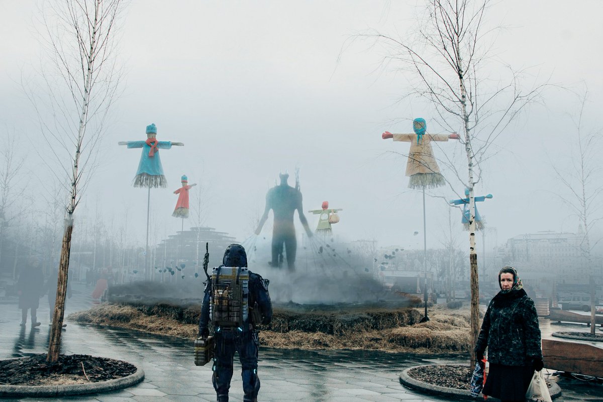 Масленичная неделя в самом разгаре. Москву на праздник украсили традиционными декорациями. Нам они напомнили сеттинг одной недавней игры 😏

Ищите, где есть блины в Яндекс.Картах, пока их всех не уничтожил темпоральный дождь.