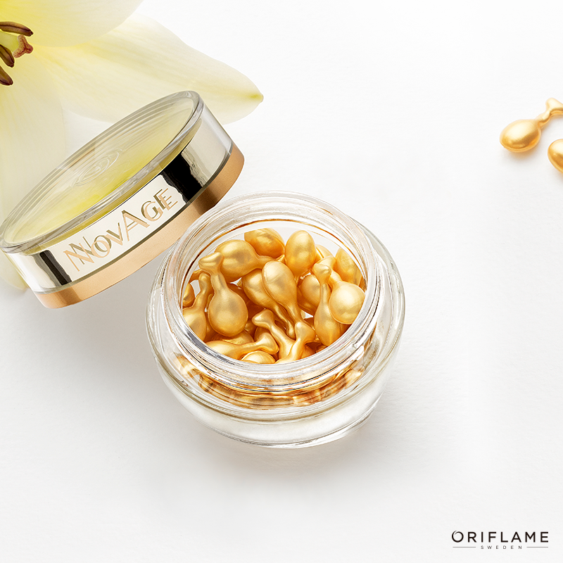 OriflameMexico's tweet image. Complementa tu rutina de Cuidado de la Piel con las Cápsulas Faciales #NovAge Nutri6 con aceites naturales. Una cápsula de día y otra de noche, o cuando tu piel necesite nutrición extrema