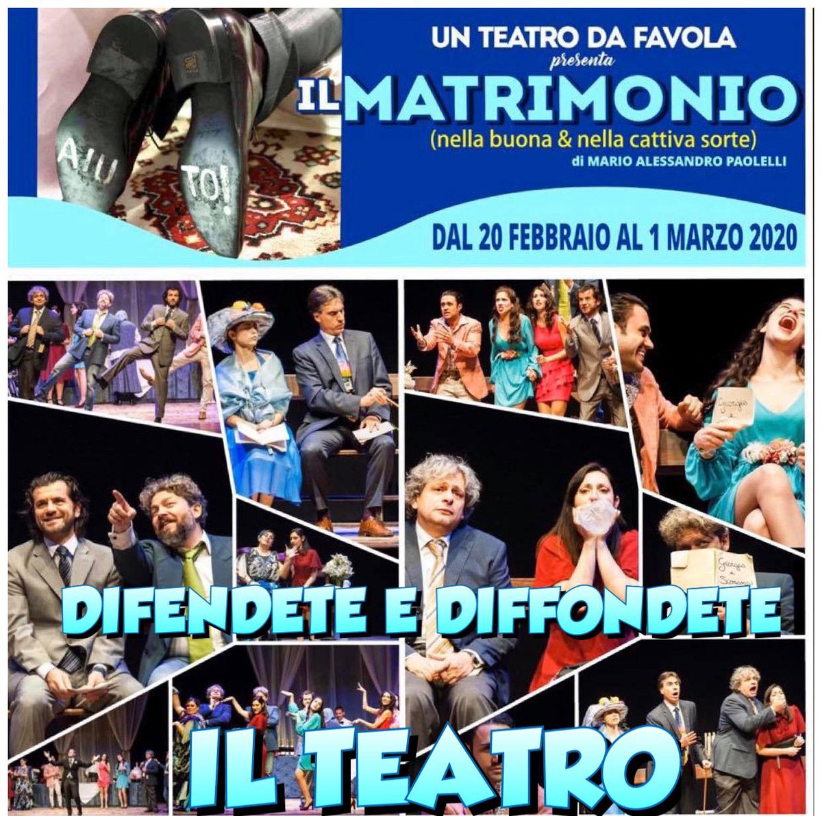 sarmiele's tweet photo. IN SCENA AL TEATRO ROMA FINO AL 1 MARZO "IL MATRIMONIO NELLA BUONA E NELLA CATTIVA SORTE" https://t.co/ox9WF7fSQz