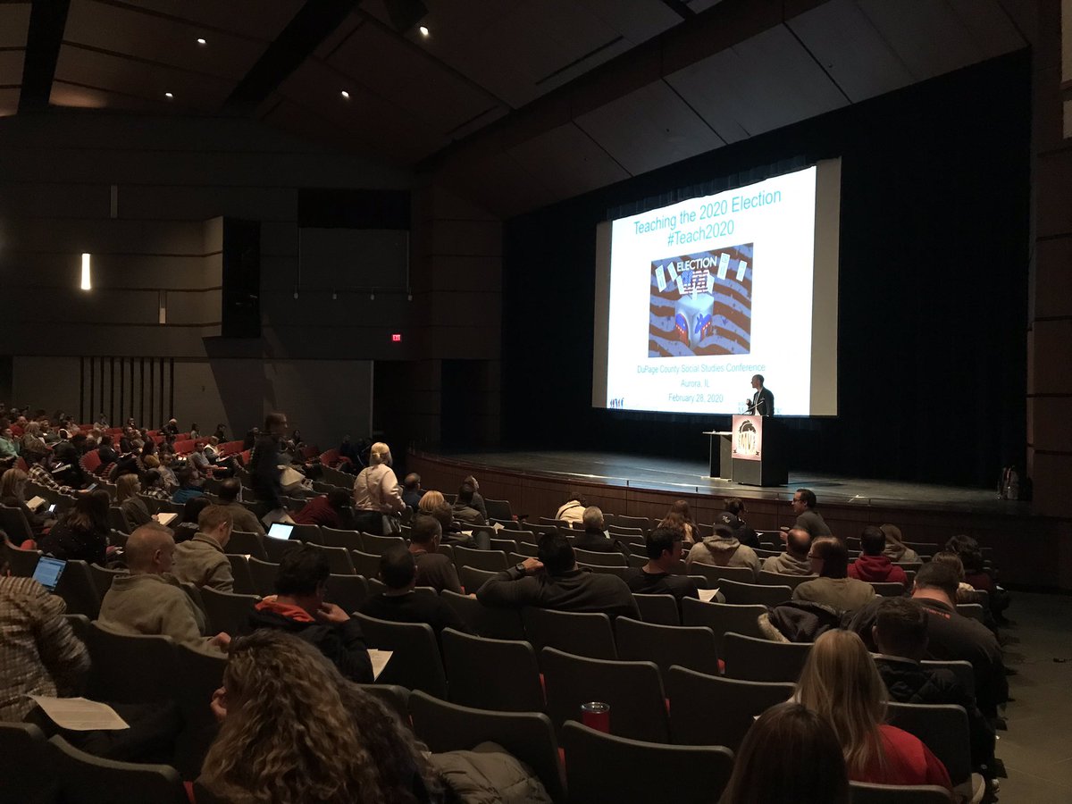 Social Studies teachers learning from professors, experts and also former WCCHS teachers Shawn Healy and Mary Ellen Daneels at today’s @DCSSConference.  @IllinoisCivics @CHSD94 @daneels_m