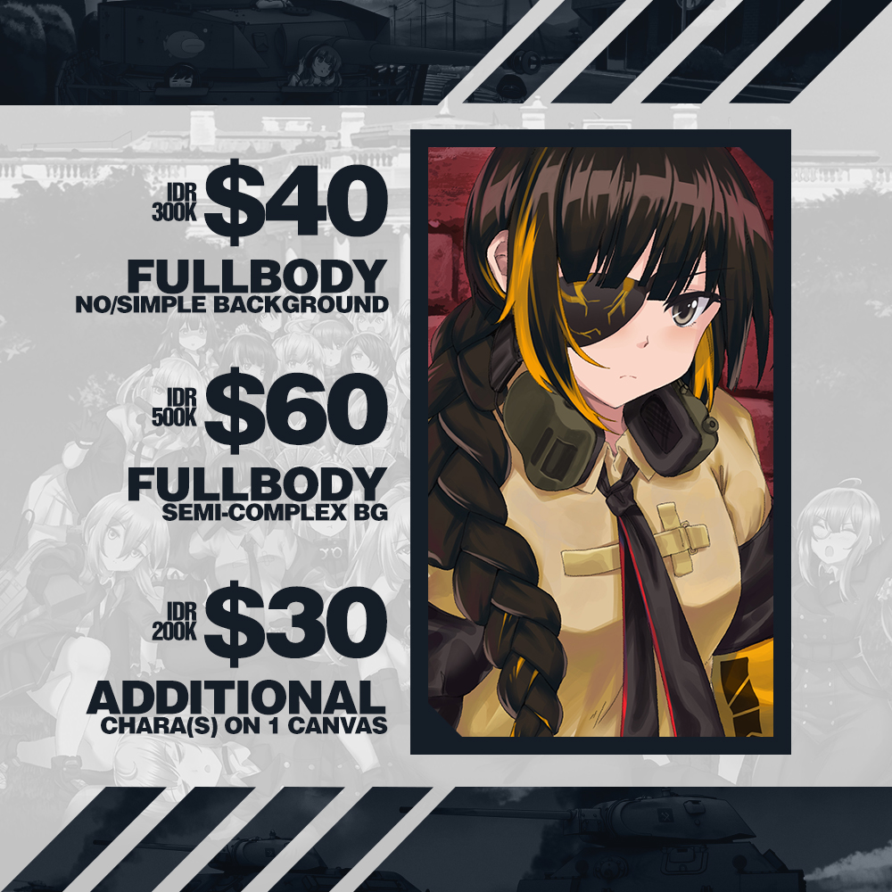 February-March Commissions now open!
Previous client(s) gets old pricing starting $30 until the next price adjustment~
.
*complex comms. starts at $100 and may costs more depending on the brief/details.
#Commission #commissionsopen