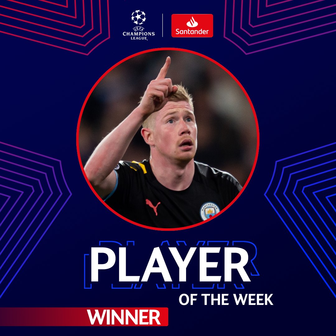 Ohhh Kevin De Bruyne 🎶#UCL | #POTW | @FTBSantander