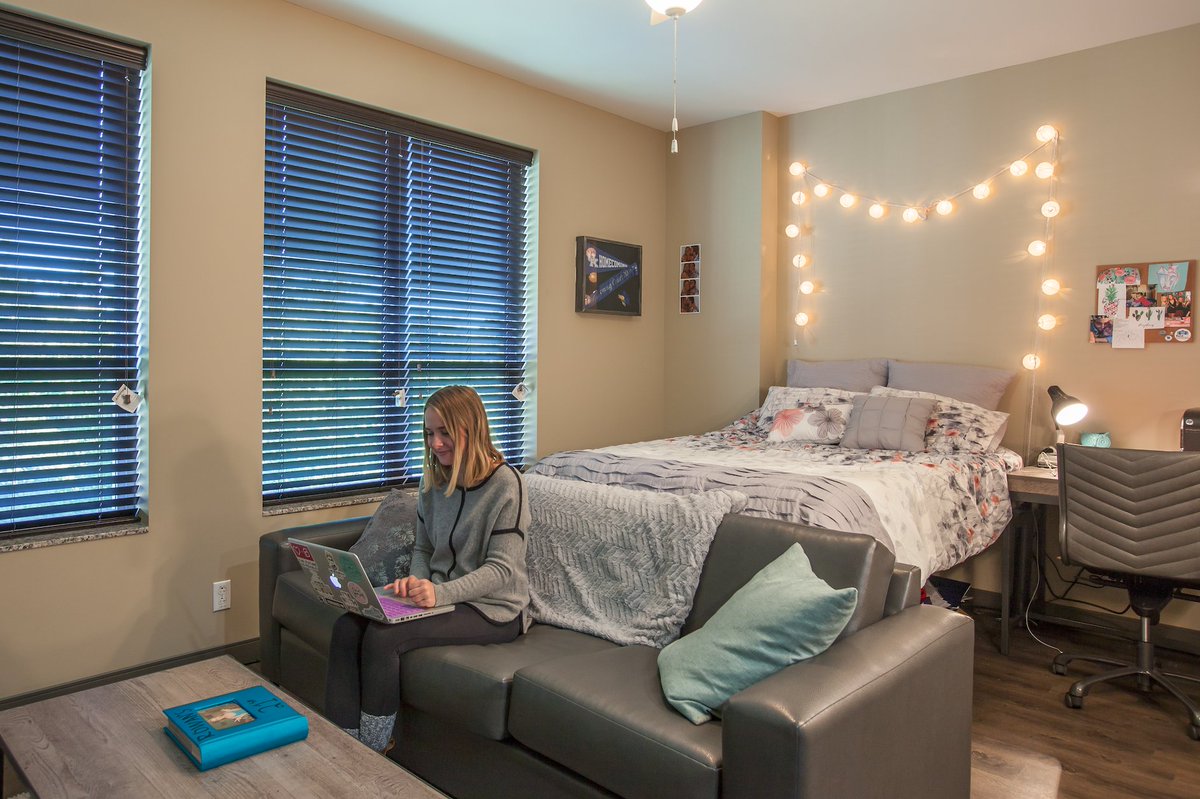 We love this lighting feature above the bed! What have you done to make your space feel like home?