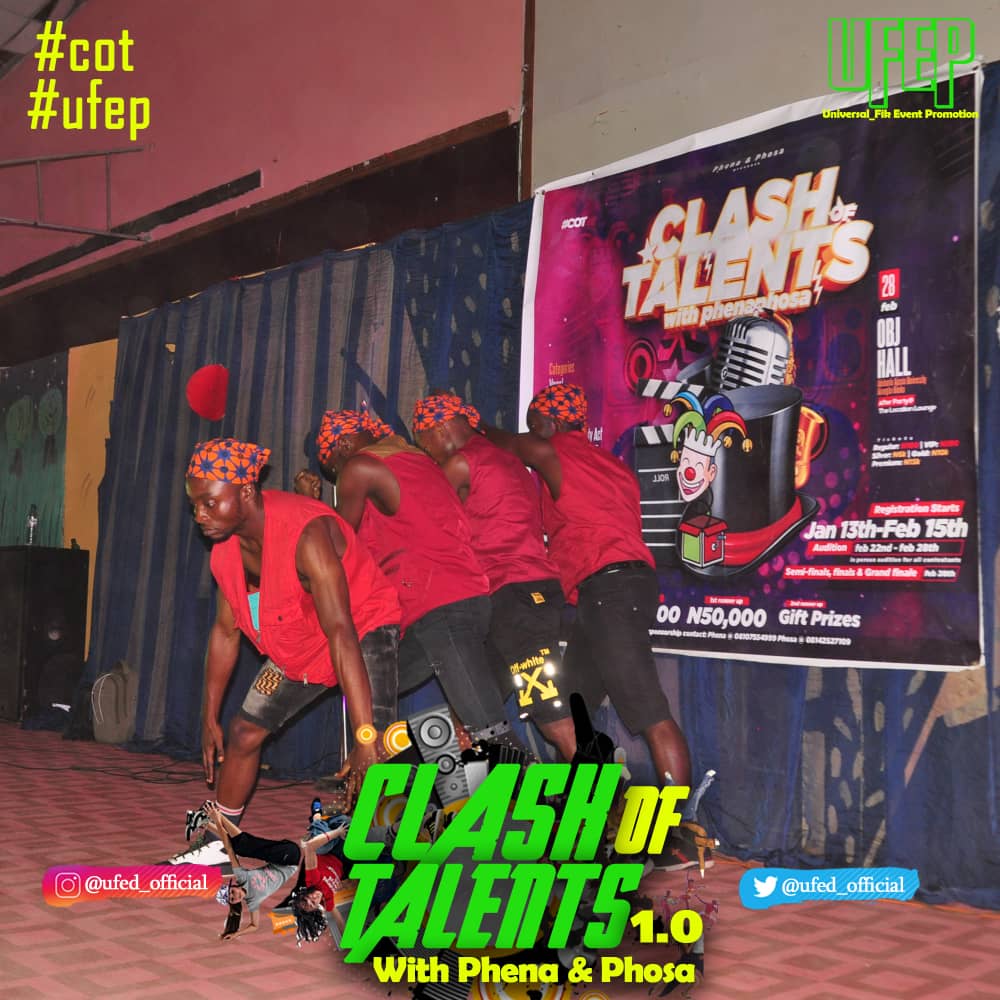 ufep_official's tweet photo. Performance from Clash of the Titans with Phena &amp; Phosa 1.0
Live in OBJ Hall
#cot
#ufep
#aaua https://t.co/zvt5I0esfg