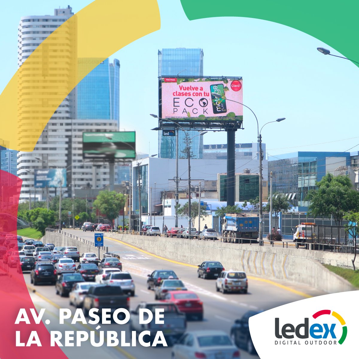 LedexPeru's tweet photo. Regresa a clases con el Ecopack 🍃de Claro.
Hoy #viernes, se acaba el mes y empiezan las clases, pero tranquilidad🧘es #FinDeSemana #RecargaLasPilas☀️
📍Pantalla:Av. Paseo de la república
📍Cliente: Claro
📍contacto: ventas@ledex.pe
#Ledex #DigitalOutdoor #Claro #Regresoaclases https://t.co/JIDU4d9IdL