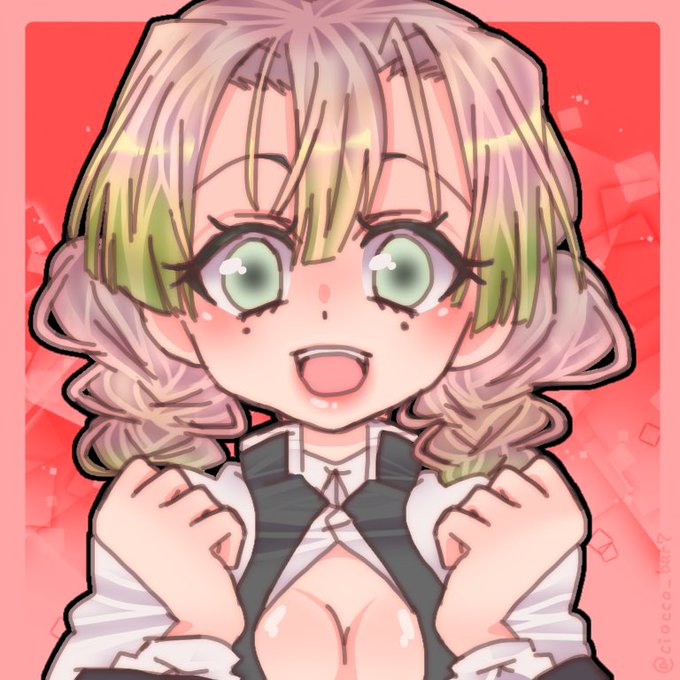 ちよこばさんがTwitterに投稿した甘露寺蜜璃(鬼滅の刃)のイラスト。