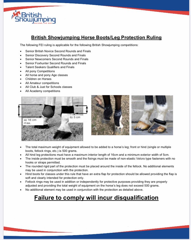 RulesBs's tweet photo. Have you checked your boots are legal? #showjumping #BritishShowjumping #BSJA #horse #horseriding #showjumper #boots #veredus #eskadron #CWD #zandona https://t.co/S8umbCg1oS