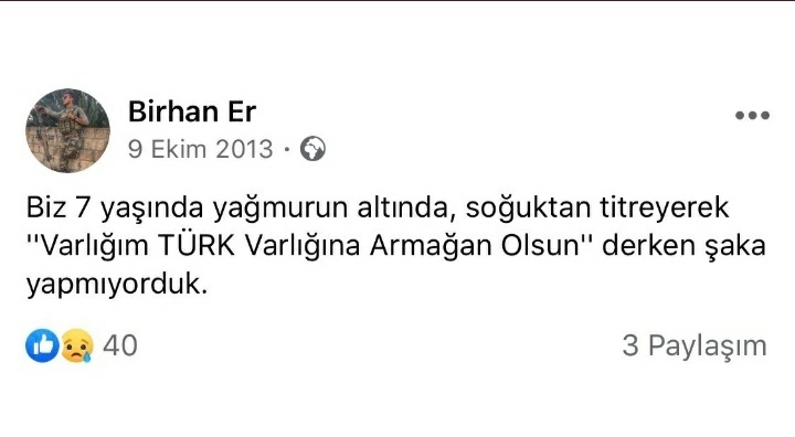 bybusse's tweet photo. Bazı kahramanlar pelerin giymez
Seni unutursak kalbimiz kurusun
#birhaner 
#İdlip 
#sehidimizvar https://t.co/KILer9VThI