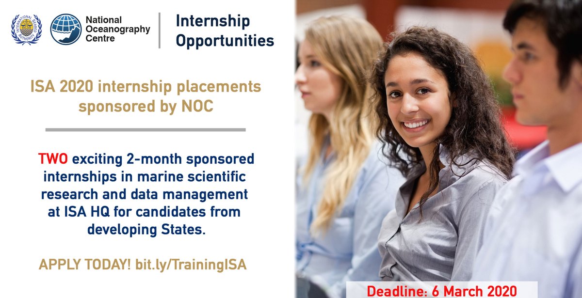 ISBAHQ's tweet photo. Are you a computer science, marine biology, geology or environmental studies graduate? @ISBAHQ &amp; @NOCnews are offering TWO exciting 2-month sponsored internships to candidates from developing States. Apply by 6 Mar! https://t.co/0kNjpi9Rgf https://t.co/fy4UlH0lZZ