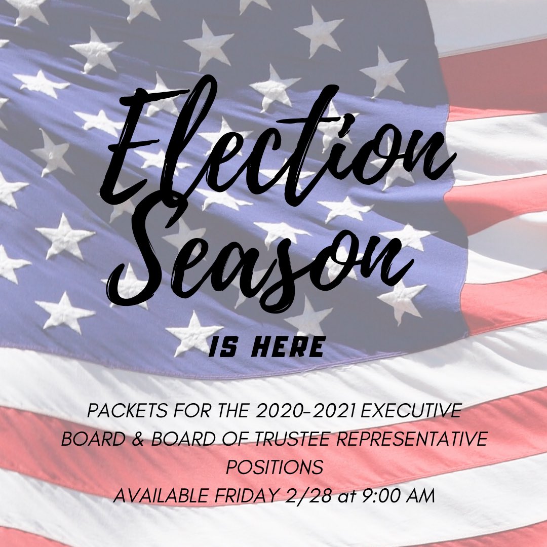 sga_msu's tweet photo. Election packets for all of the Executive Board positions and Non-Voting Board of Trustee Representative is now available! Pick up a packet today at the SC Annex Room 103! ☺️👍 https://t.co/JPljAs66ao