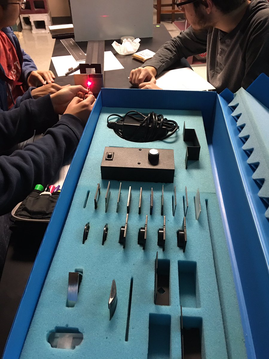 AP Physics 2 students have been challenged to determine the distance between the slits on a diffraction plate. Groups have to use all of their knowledge to design and set up the experiment and do their calculations. #katyisdscience #cpoe #crhs
