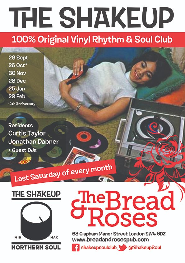 ShakeupSoul's tweet photo. Spend LEAP NIGHT @ The Bread!! https://t.co/hhCnjhf0XZ @breadrosespub @BluesandSoul @Echoesmag @soulsourcenews @WhatsOnGuide @TimeOutLondon @loveclapham @BrixtonBlog @brixtonbuzz @Modculture @THEMODCAST @modsceneweekly @theclubbing @_myclubconnect @S0UL_P0WER @KTFnews @6TsSoul https://t.co/7Pl0u1ySTB