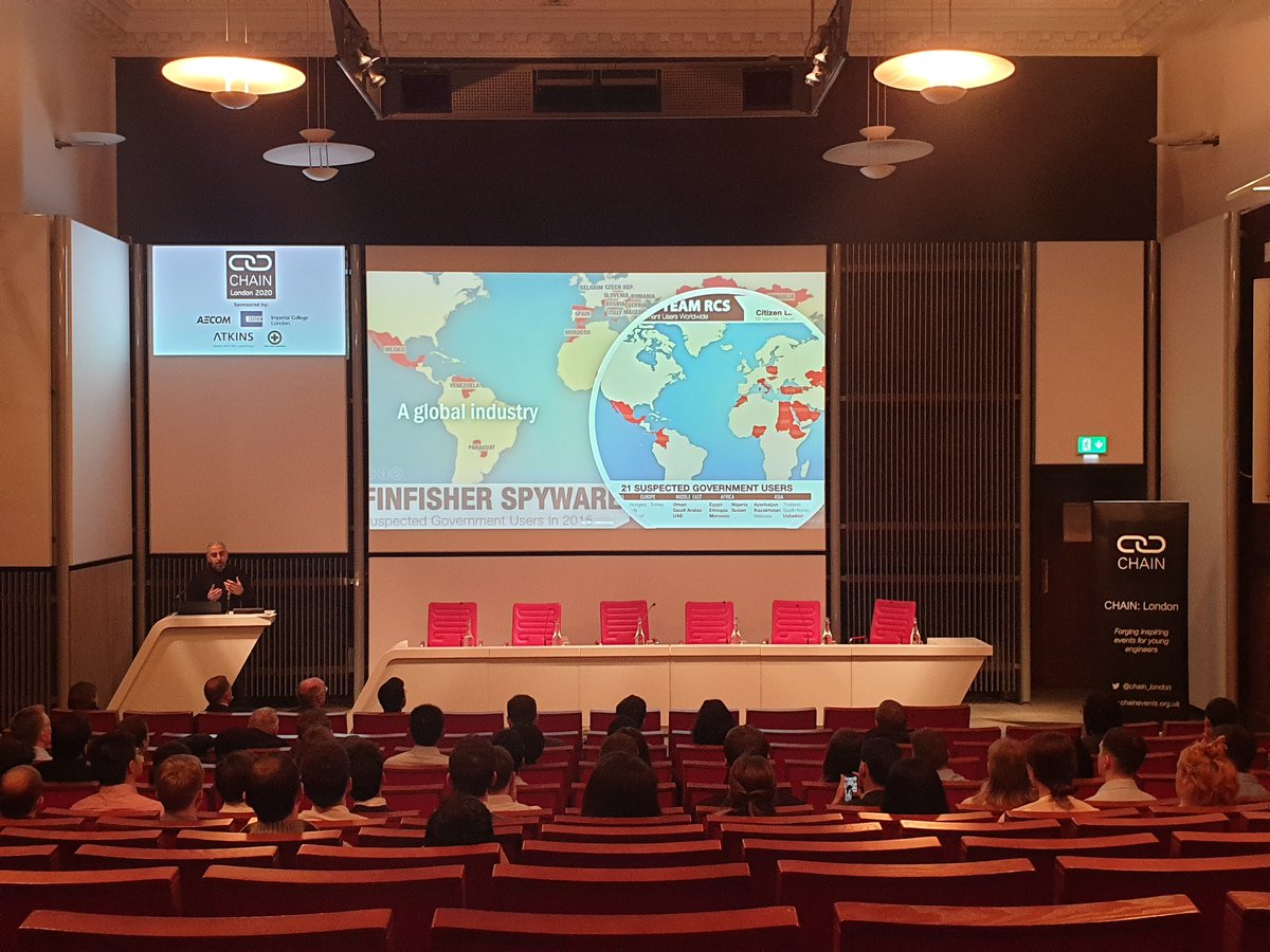 IMechE's tweet photo. Raj Samani, a computer security expert working as the Chief Scientist and McAfee Fellow for McAfee, spoke about how cyber security is the biggest challenge of our society today #CHAIN2020 https://t.co/qzdpA6kOBd
