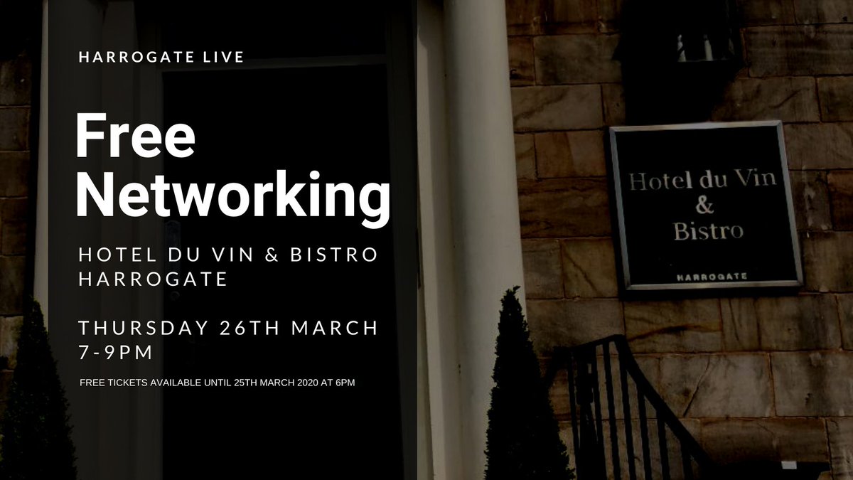 Here it is... our next #freenetworking venue is @HdV_Harrogate 26th March (7-9pm). Click >> …thotelduvinharrogate.eventbrite.co.uk for info &amp; how to book #FREE tickets.

Brought to you by Jo Maltby @handpickedweth &amp; Jenni Brown <a href="/HandpickedHgte/">Handpicked Harrogate</a>  #harrogate #wetherby #leeds #york #popularevent